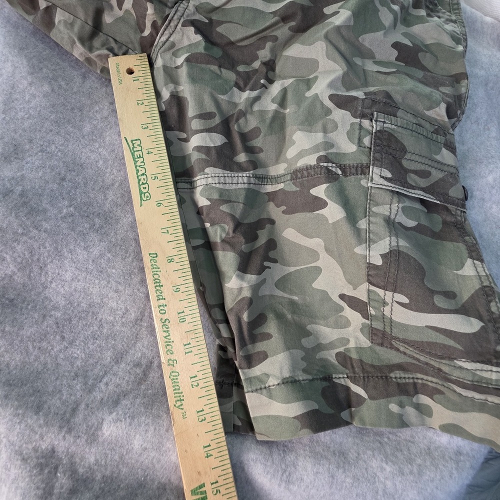 George Mens Camo Cargo Shorts Size 40 Elastic Waist Cotton Stretch 14" Inseam - Picture 14 of 16